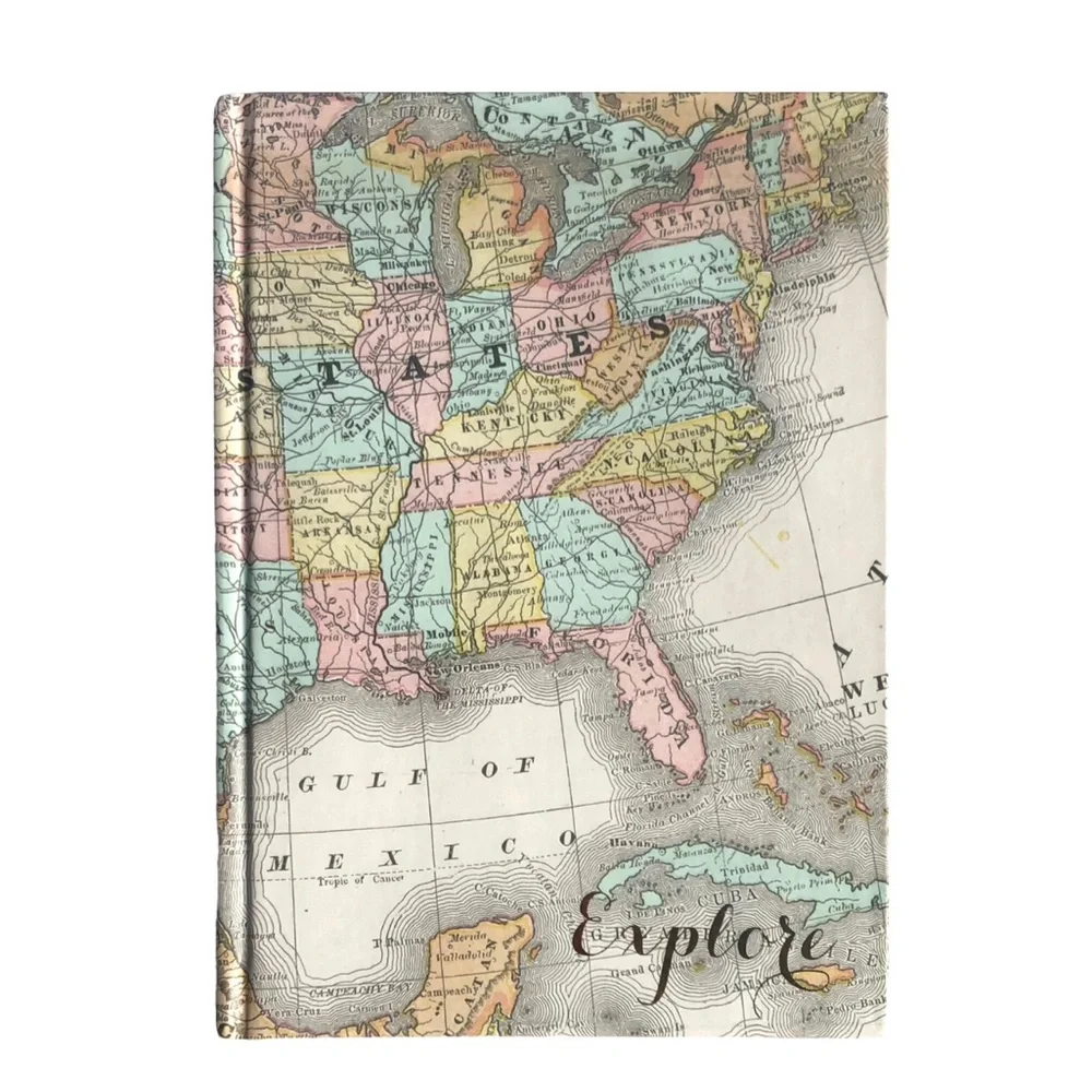 EAI Explore the USA Gold Gilded Hardcover Journal with Page Marker